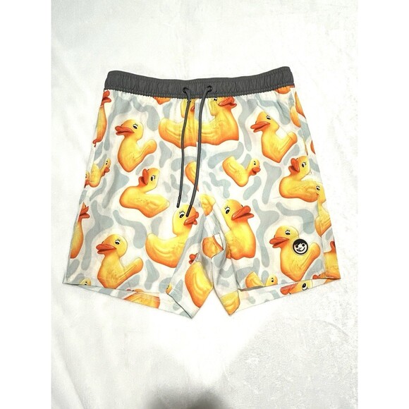 Neff Rubber Ducks Swim Trunks Board Shirts Size Large with Pocket New with Tags! - Picture 1 of 5